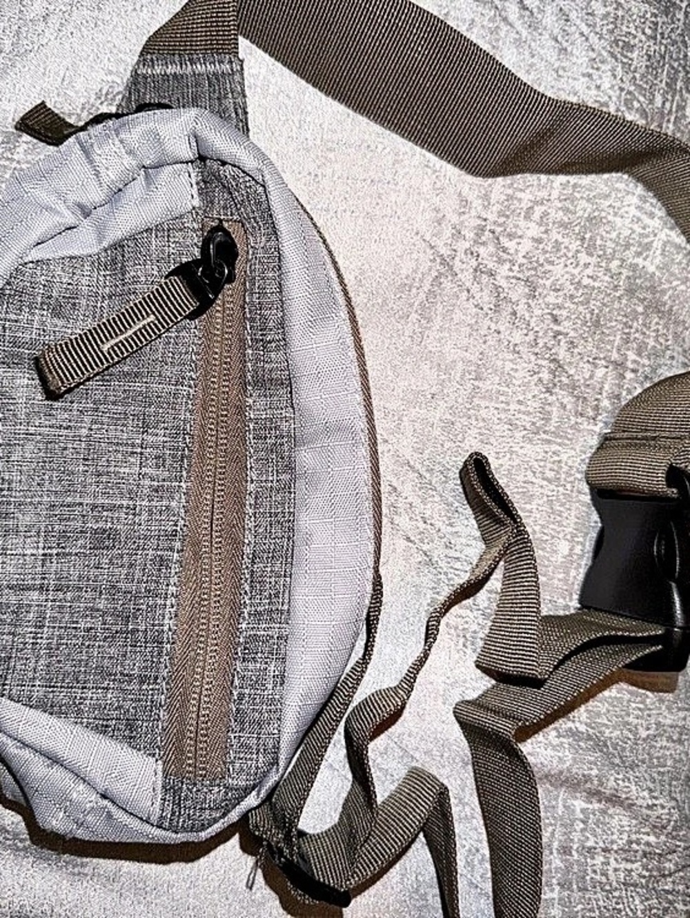 Gray Crossbody Belt Bag